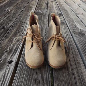SPERRY TOP-SIDER Harlow Tan Suede Wedge Booties